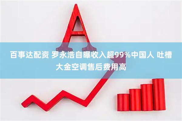 百事达配资 罗永浩自曝收入超99%中国人 吐槽大金空调售后费用高